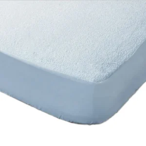 Frotinė neperšlampama paklodė su guma CORAL PU | WHITE - 120x200 cm