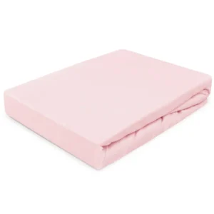 Trikotažinė paklodė su guma  JERSEY 130 | LIGHT ROSE 006 - 180x200 + 20cm