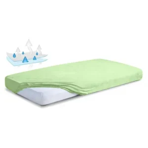 Neperšlampama antialerginė paklodė su guma FROTTE-PU | GREEN - 160x200 + 20cm