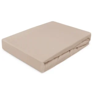 Trikotažinė paklodė su guma  JERSEY 130 | CACAO 018 - 200x220 + 20cm