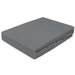 Trikotažinė paklodė su guma  JERSEY 130 | DARK GREY 037 - 200x220 + 20cm