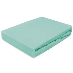Trikotažinė paklodė su guma  JERSEY 130 | LIGHT TURQUOISE 045 - 140x200 + 20cm