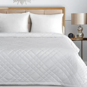 Lovatiesė PREMIUM VELVET RIA 6 | WHITE - 220x240 cm