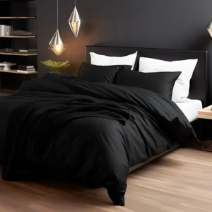 Patalynės užvalkalų komplektas SATYNLOVE CLASSIC | BLACK