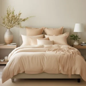 Patalynės užvalkalų komplektas SATYNLOVE CLASSIC | LIGHT SAND 044